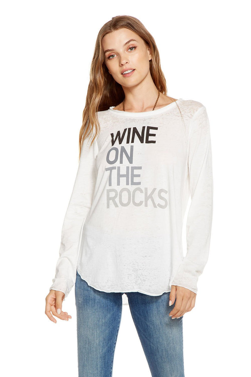 Chaser Wine Rocks Long Sleeve Top