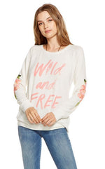 Chaser Wild and Free Love Knit Pullover Sweater
