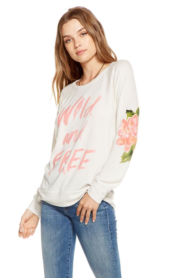 Chaser Wild and Free Love Knit Pullover Sweater
