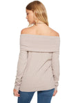 Chaser Love Rib Off Shoulder Sweater