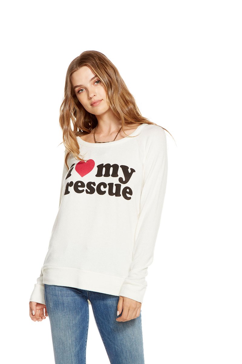 Chaser Love My Rescue Open Back Sweater
