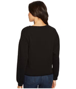Blank NYC Laced Tied Up Long Sleeve Sweater