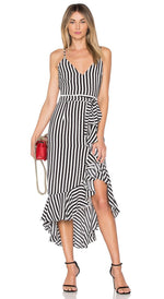 Lovers + Friends Bridget Midi Dress Bold Stripe