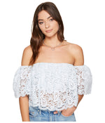 Lovers + Friends Bayside Off Shoulder Lace Top