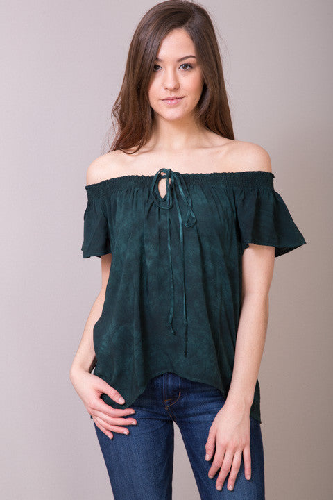 Blue Life Muse Emerald Green Key Hole Top