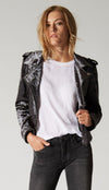 Blank NYC Graphite Velvet Moto Jacket