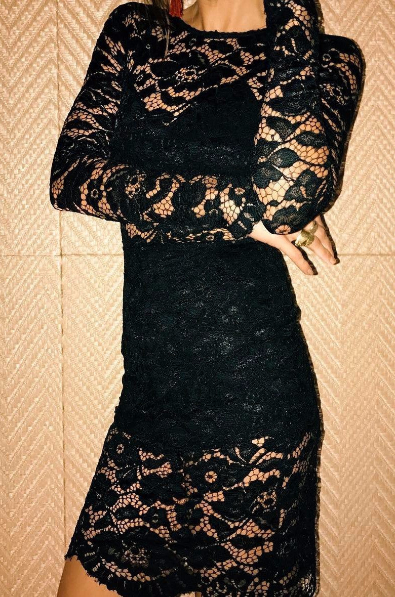 Lovers and Friends Dream Girl Black Lace Dress